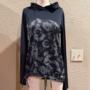 Under Armour Black and Gray Floral Hoodie